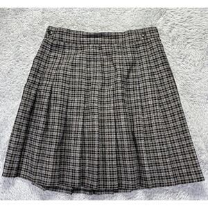 Ultra Pink Plaid Pleated School Girl Dark Academia Mini Skirt Large‎ *flaw
